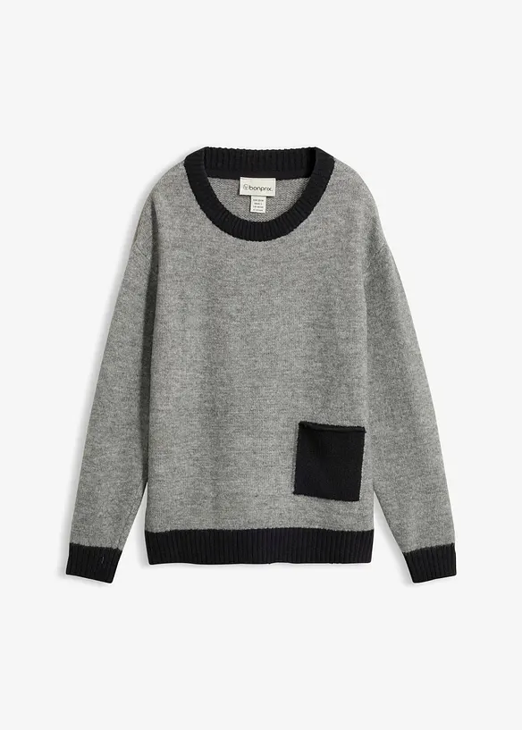 Stickad tr&ouml;ja i Loose Fit, bonprix