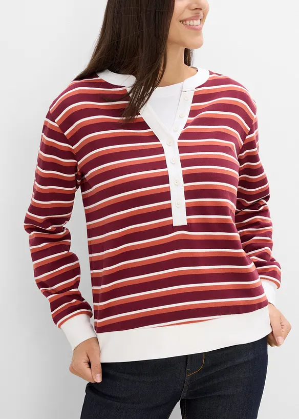 Sweatshirt i ekologisk bomull, bonprix