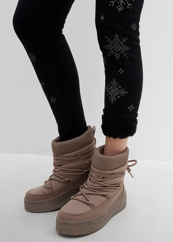 Leggings med teddyfoder, bonprix