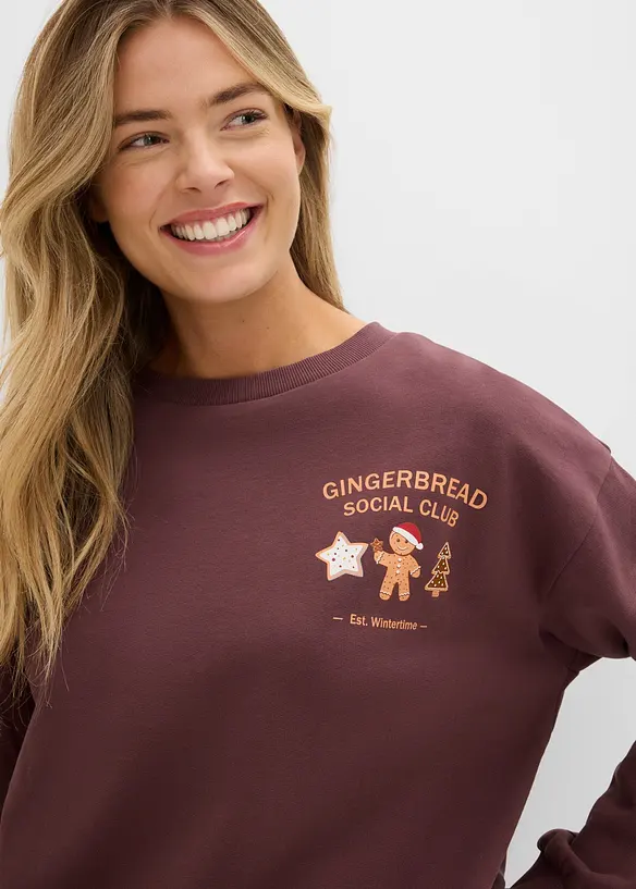 Oversizesweatshirt i bomull, bonprix