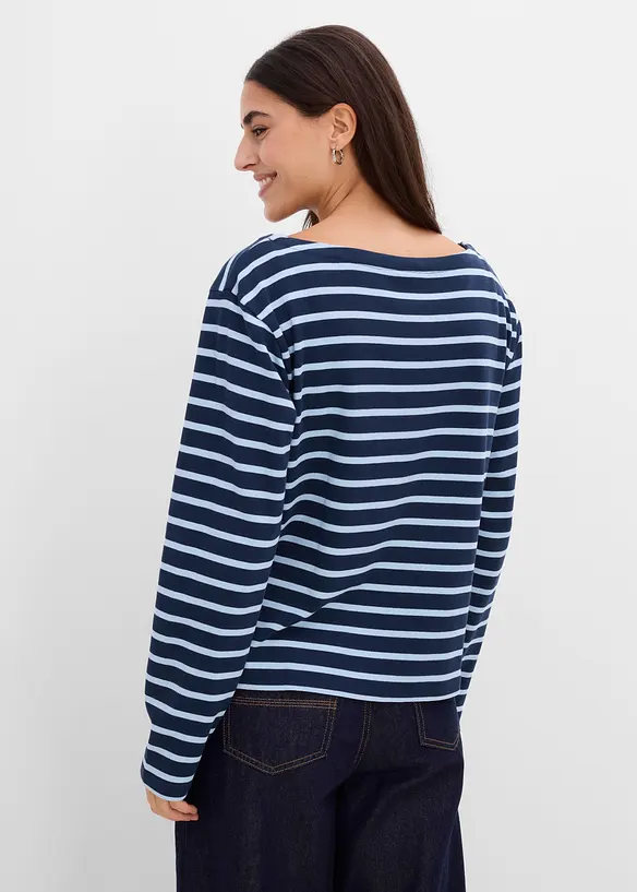 L&aring;ng&auml;rmad topp av ekologisk bomull (2-pack), bonprix