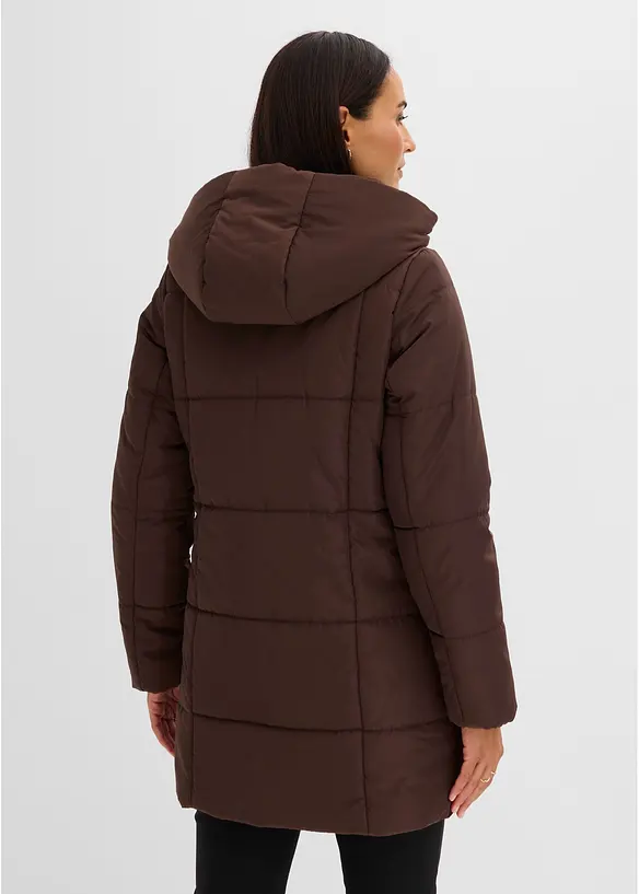 T&auml;ckjacka med bes&auml;ttning i fuskp&auml;ls, bonprix