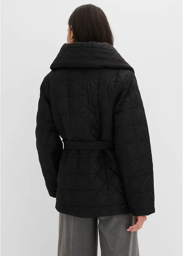 Quiltad jacka med knytband, vattenavvisande, bonprix