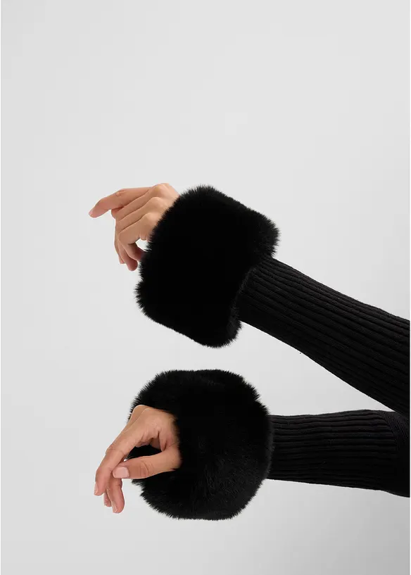 Cardigan med avtagbar fuskp&auml;ls, bonprix