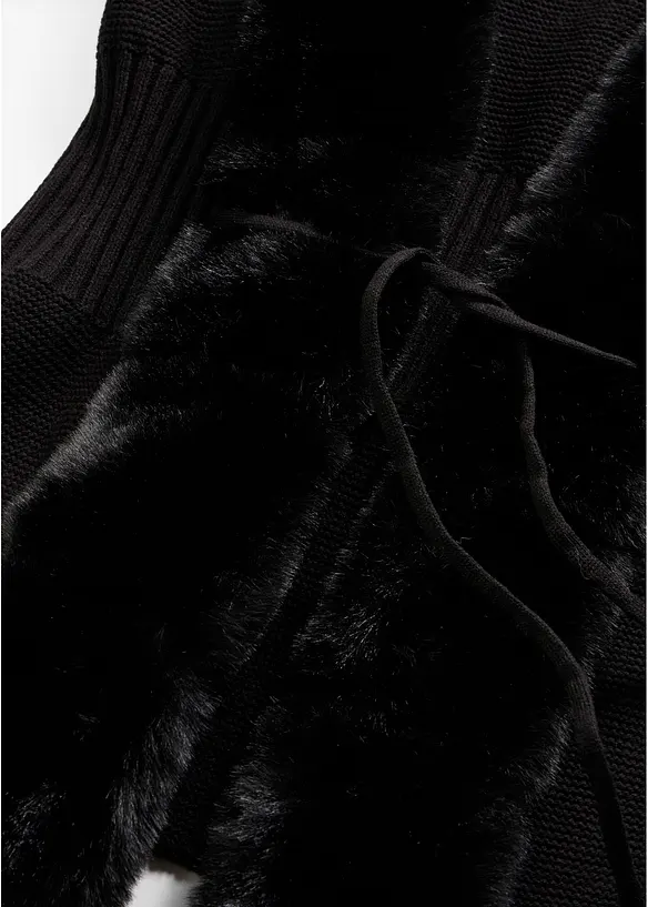 Cardigan med avtagbar fuskp&auml;ls, bonprix