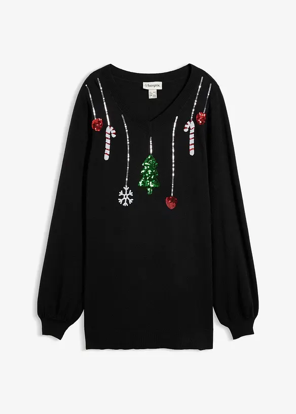 Mamma-/amningstr&ouml;ja med julk&auml;nsla och paljetter, bonprix