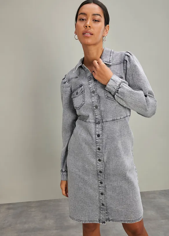 Kort jeanskl&auml;nning, bonprix