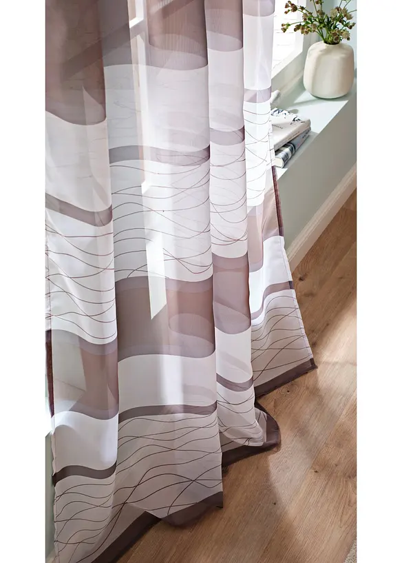 Transparent gardin av luftig voile (1-pack), bonprix