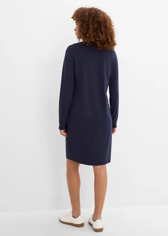 Jerseykl&auml;nning av bomull med stretch (2-pack), bonprix