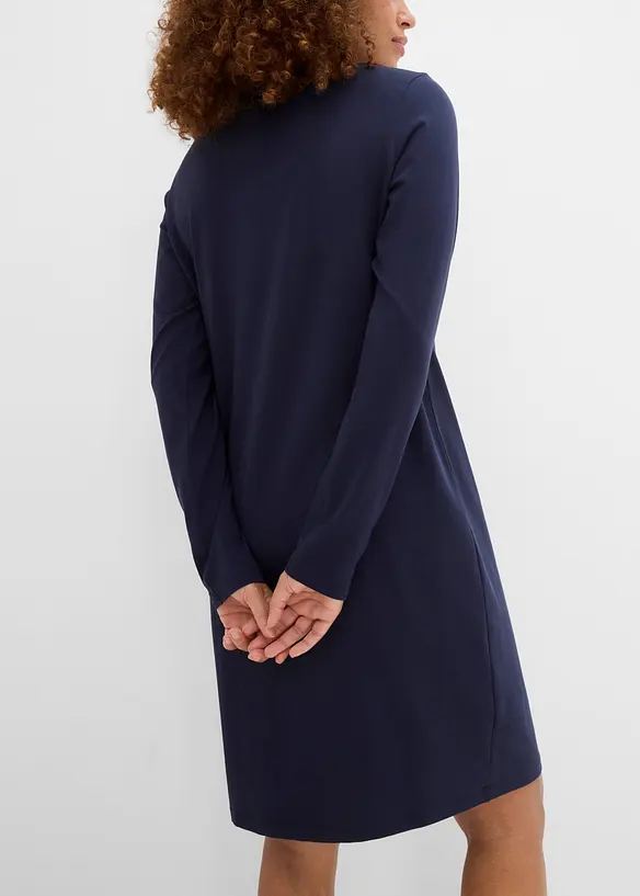 Jerseykl&auml;nning av bomull med stretch (2-pack), bonprix