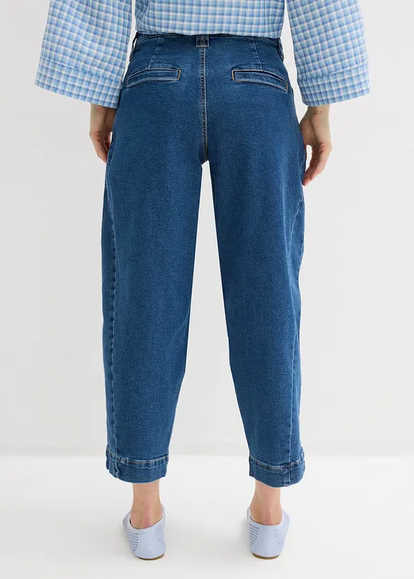 Barrel Jeans, Mid Waist, cropped, bonprix