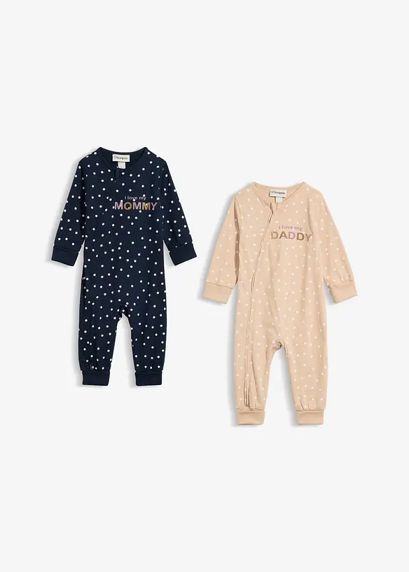 Sparkbyxa som kan bli st&ouml;rre, av ekologisk bomull (2-pack), bonprix