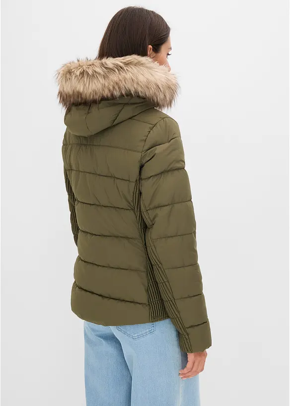 T&auml;ckjacka med fuskp&auml;lskrage, bonprix