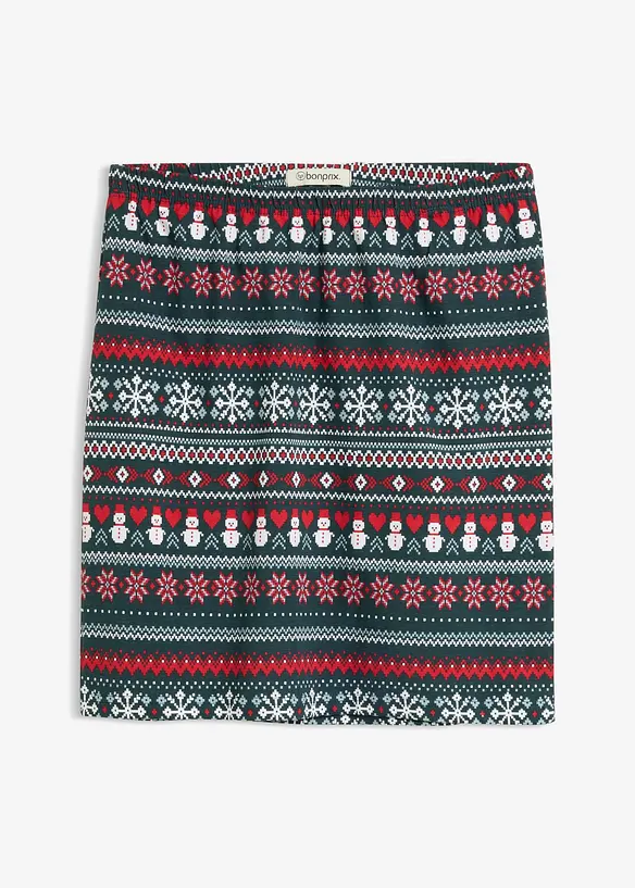 Lusem&ouml;nstrad minikjol i elastisk bomullsmix, bonprix