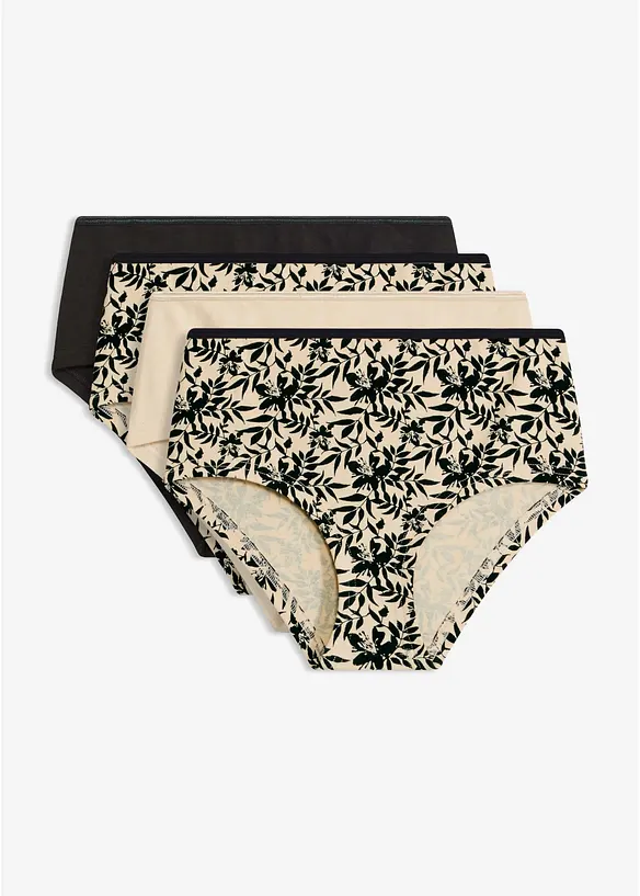 Maxihipstertrosa (4-pack) med ekologisk bomull, bonprix