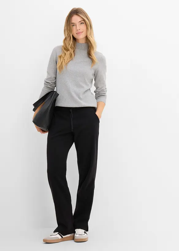 Fleecebyxa i dra p&aring;-modell, bonprix