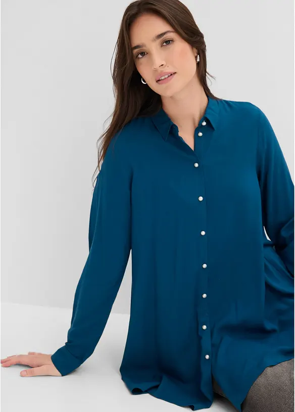 L&aring;ng blus i viskos, bonprix