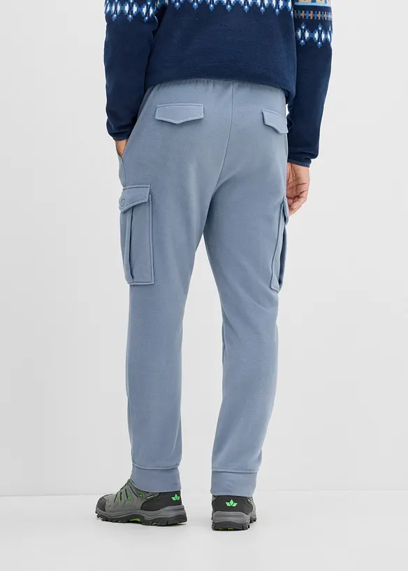 Cargobyxa i fleece, normal passform, bonprix