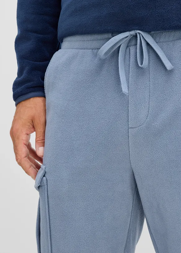 Cargobyxa i fleece, normal passform, bonprix