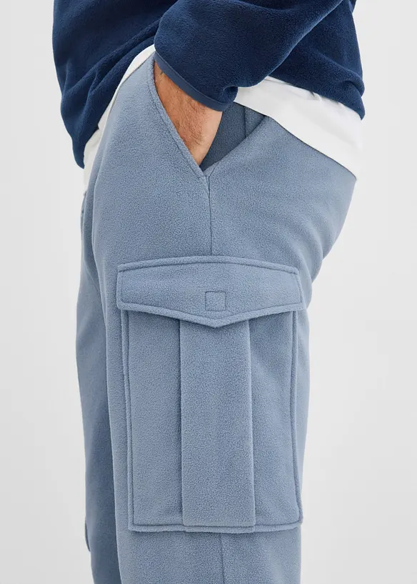 Cargobyxa i fleece, normal passform, bonprix