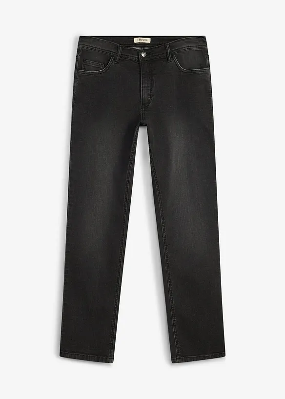 Jeans med bekv&auml;mt snitt, Regular Fit, Straight, bonprix