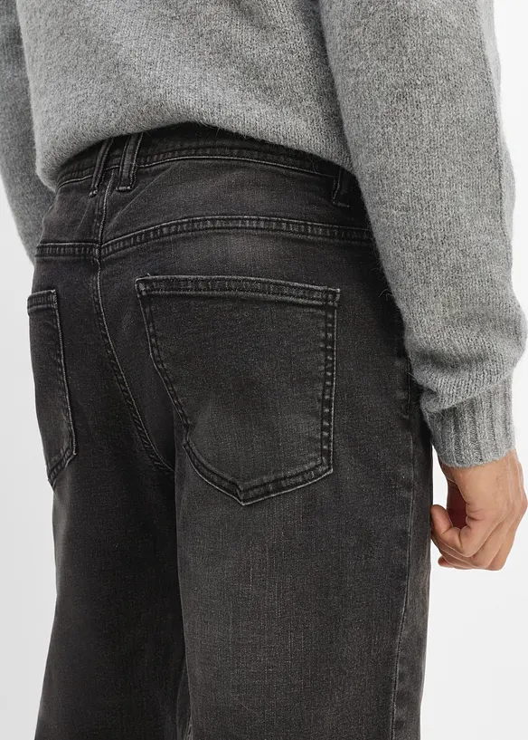 Jeans med bekv&auml;mt snitt, Regular Fit, Straight, bonprix
