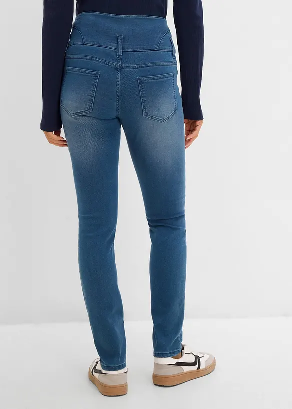 Skinny Jeans High Waist, formande termojeans, bonprix