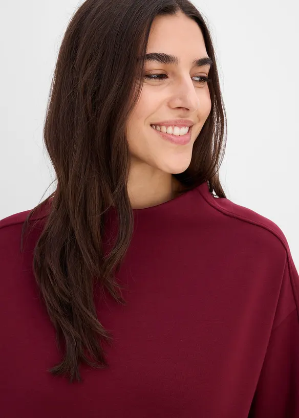 Oversizeweatshirt i mjuk och stabil trik&aring;, bonprix