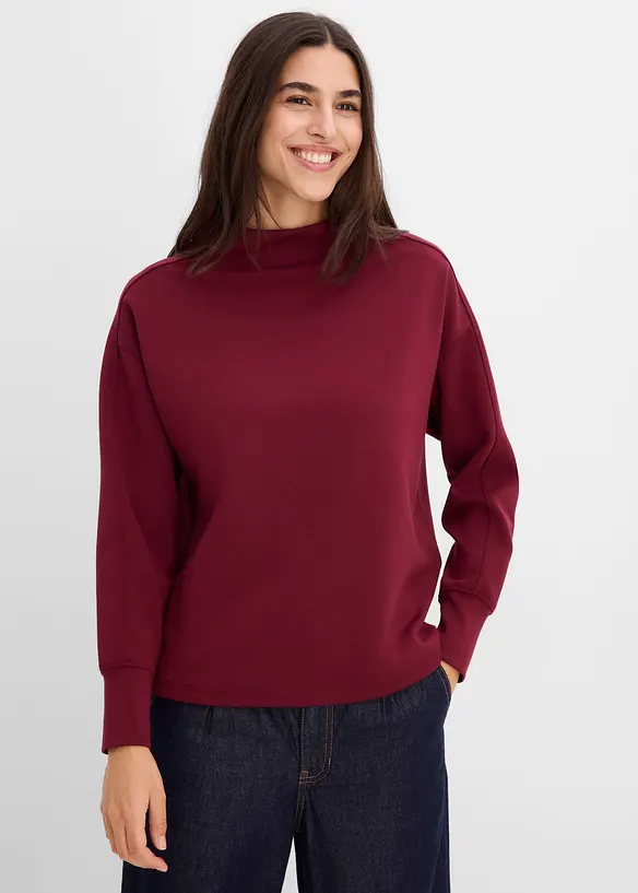 Oversizeweatshirt i mjuk och stabil trik&aring;, bonprix