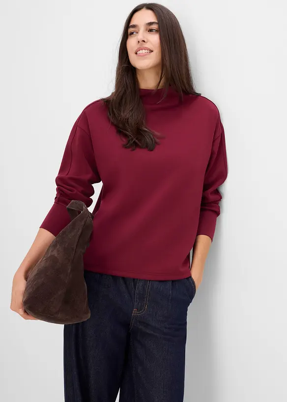 Oversizeweatshirt i mjuk och stabil trik&aring;, bonprix