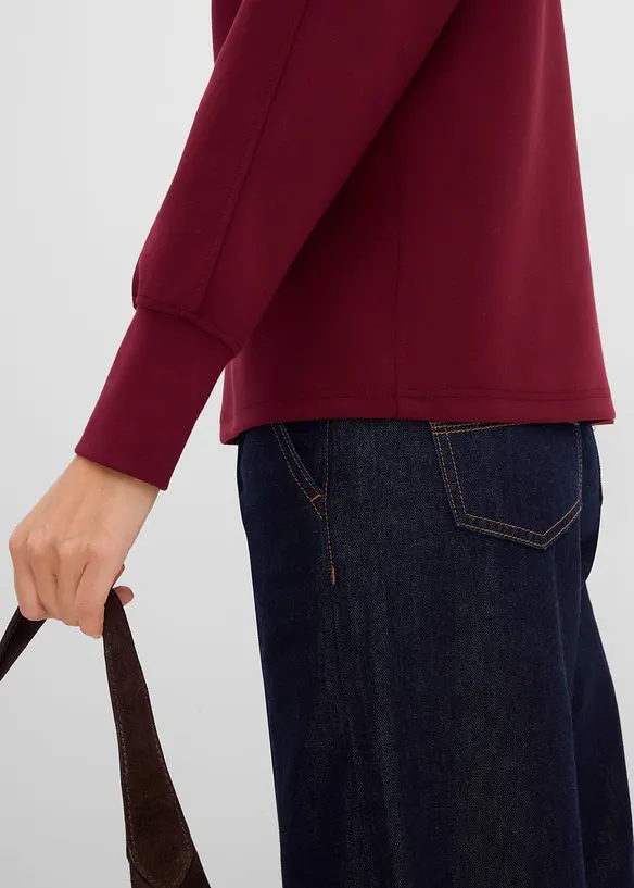 Oversizeweatshirt i mjuk och stabil trik&aring;, bonprix