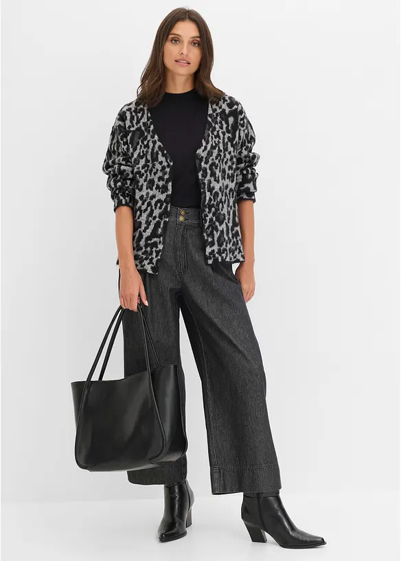 Cardigan med V-ringning, bonprix