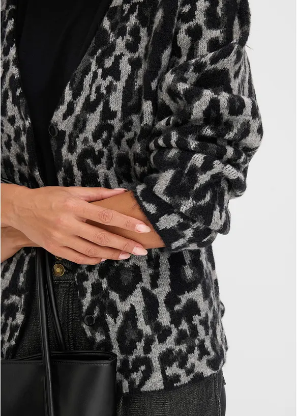 Cardigan med V-ringning, bonprix