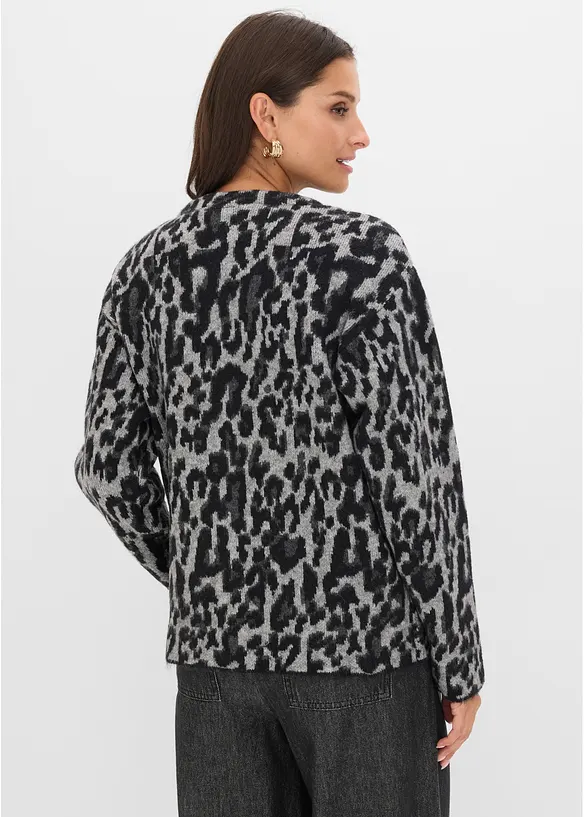Cardigan med V-ringning, bonprix