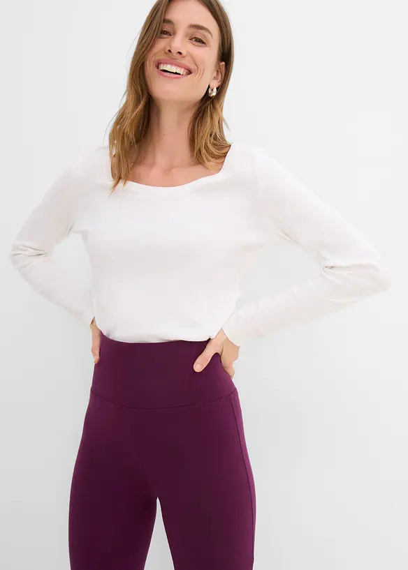 Leggings med h&ouml;g midja (2-pack), bonprix