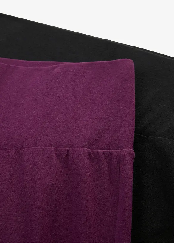 Leggings med h&ouml;g midja (2-pack), bonprix