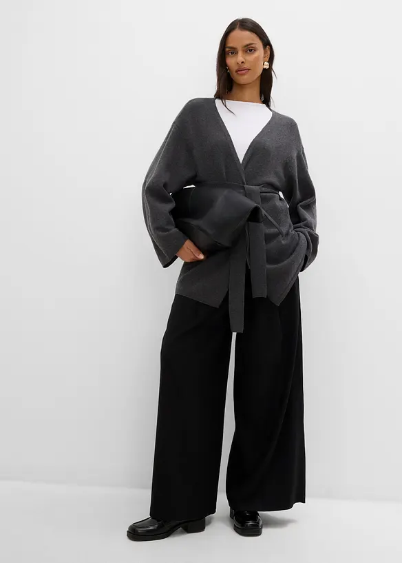 Cardigan med knytsk&auml;rp, bonprix