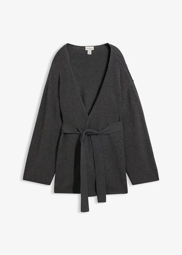 Cardigan med knytsk&auml;rp, bonprix