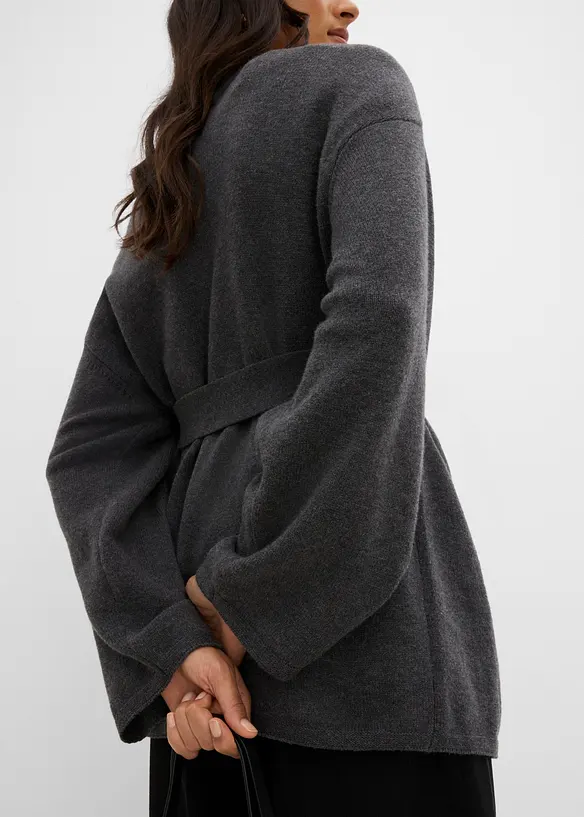 Cardigan med knytsk&auml;rp, bonprix