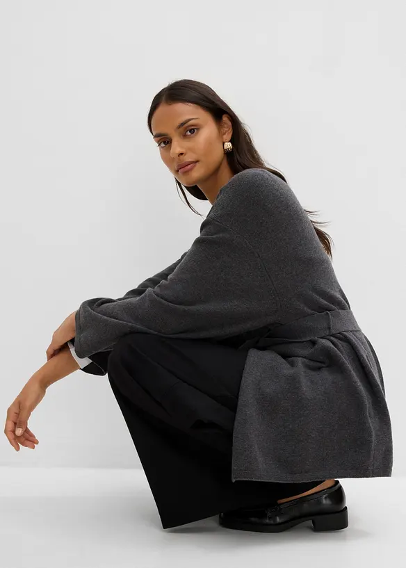 Cardigan med knytsk&auml;rp, bonprix