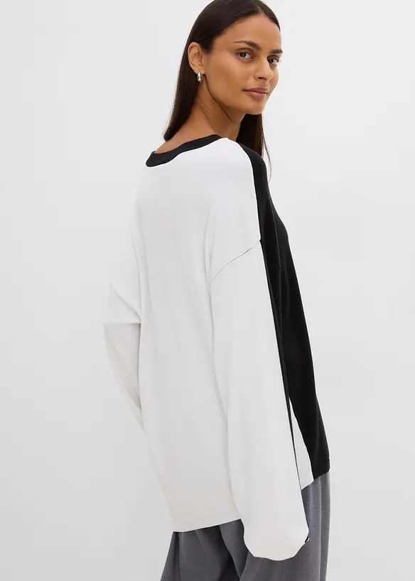 Tr&ouml;ja av viskosmix med asymmetrisk nederkant, bonprix