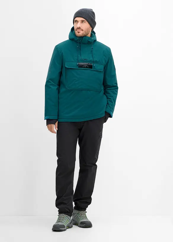 Vattent&auml;t skidjacka i dra p&aring;-modell med fleecefoder, bonprix