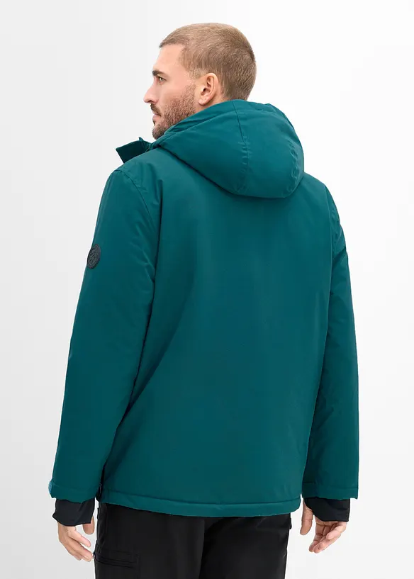 Vattent&auml;t skidjacka i dra p&aring;-modell med fleecefoder, bonprix