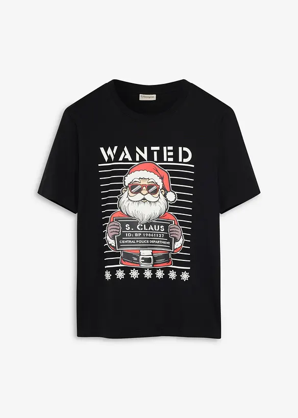 T-shirt i ekologisk bomull med julmotiv, bonprix