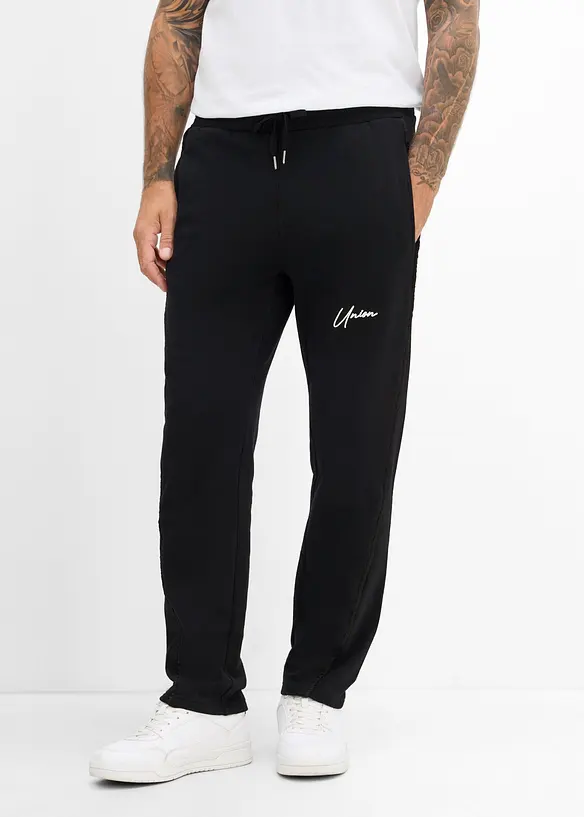 Joggingbyxa i bomull med kontrasterande detaljer, bonprix