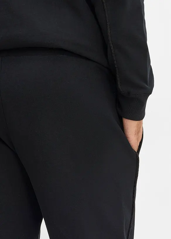 Joggingbyxa i bomull med kontrasterande detaljer, bonprix