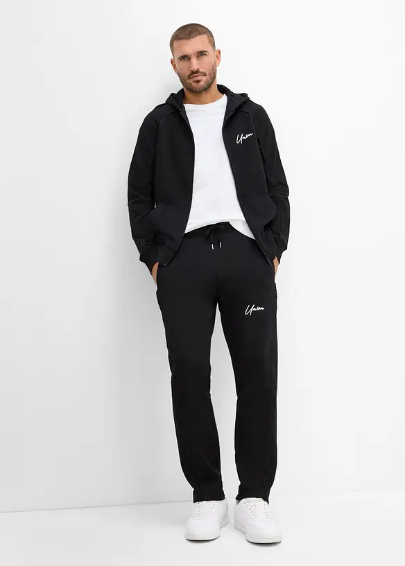Joggingbyxa i bomull med kontrasterande detaljer, bonprix