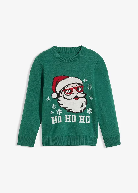 Finstickad tr&ouml;ja med julmotiv, bonprix
