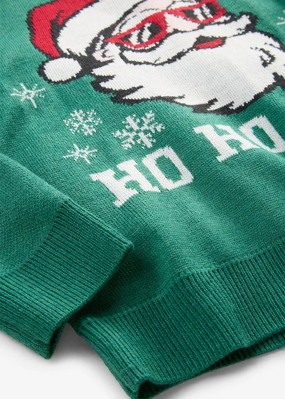 Finstickad tr&ouml;ja med julmotiv, bonprix