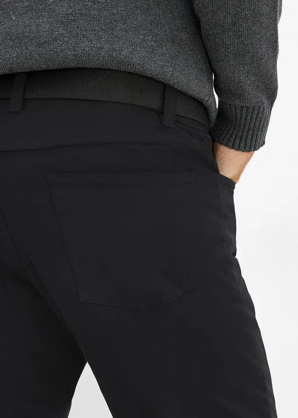 Fodrad byxa i Regular Fit med sk&auml;rp, Straight, bonprix